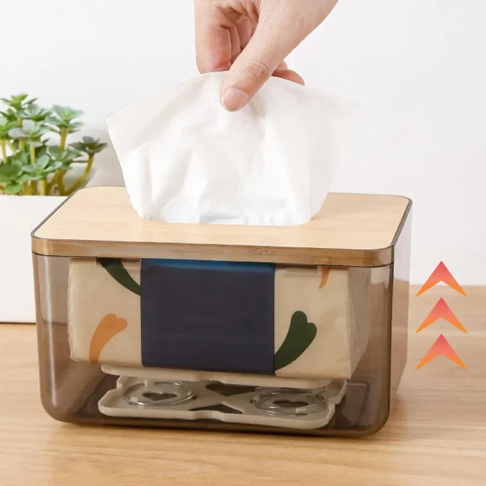 Automatic Spring Tissue Holder – Inner Tray for Car & Kitchen Use